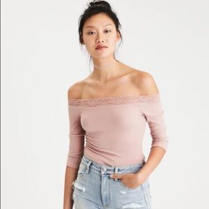 “Soft and Sexy” off the shoulder bodysuit